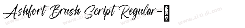 Ashfort Brush Script Regular字体转换